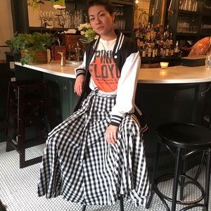 Black & White Checkered Maxi Skirt